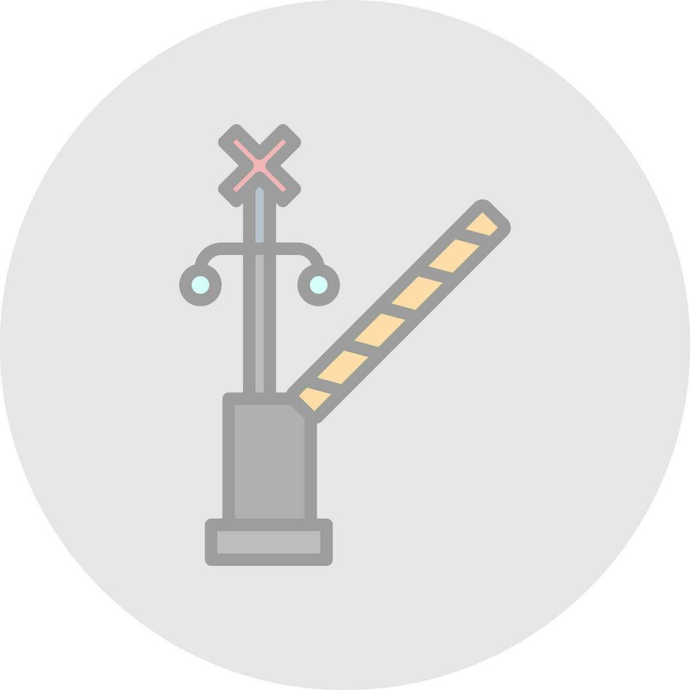 Level Crossing Vector Icon Design