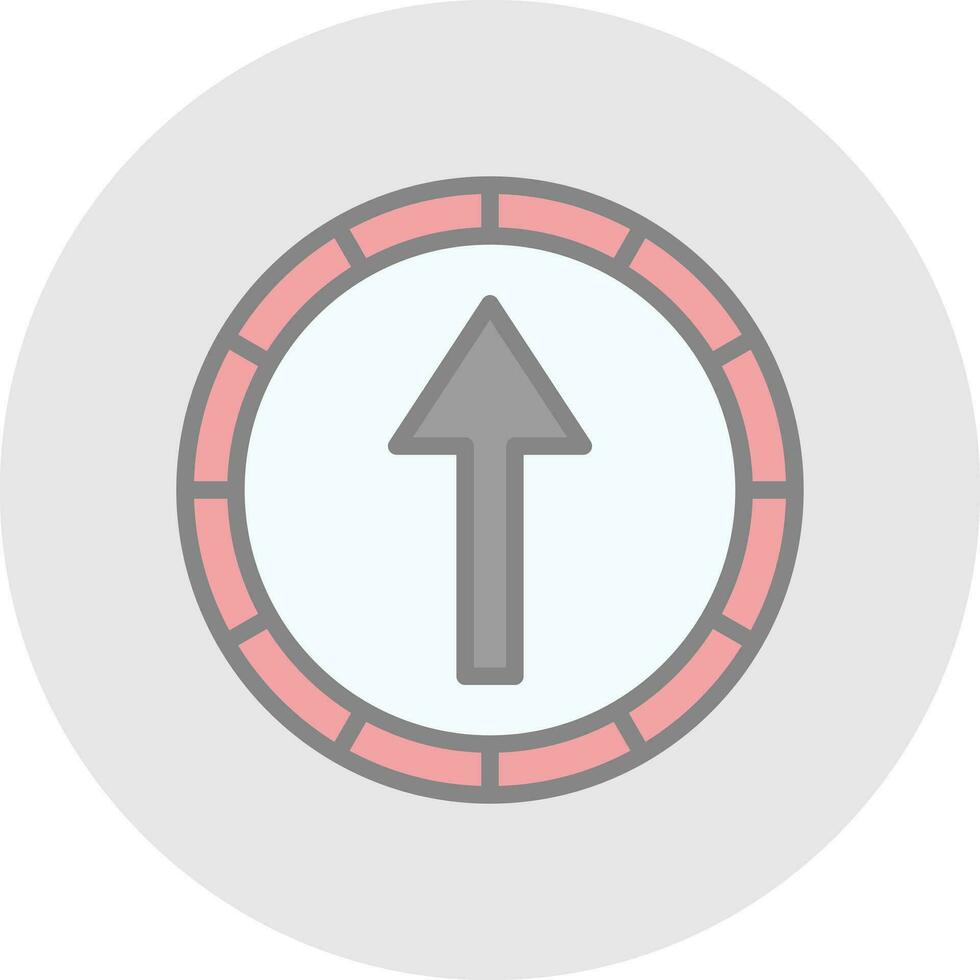 Ahead Only Vector Icon Design