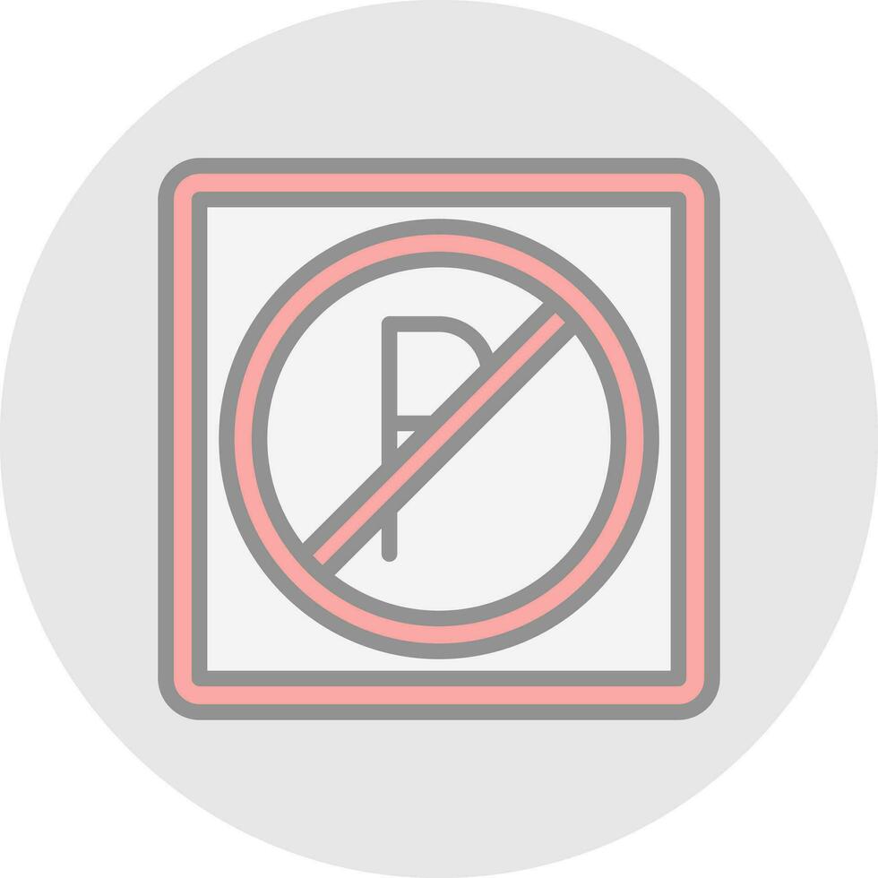 No Parking Vector Icon Design