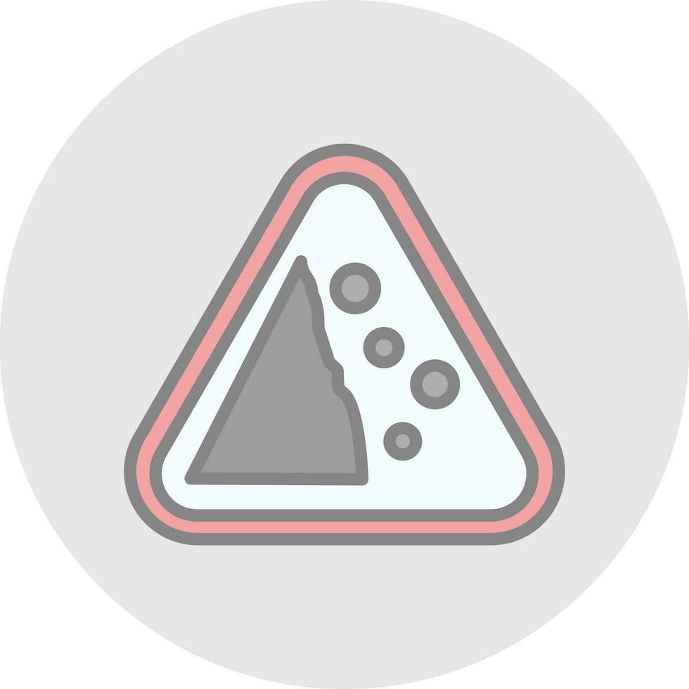 Falling Rocks Vector Icon Design