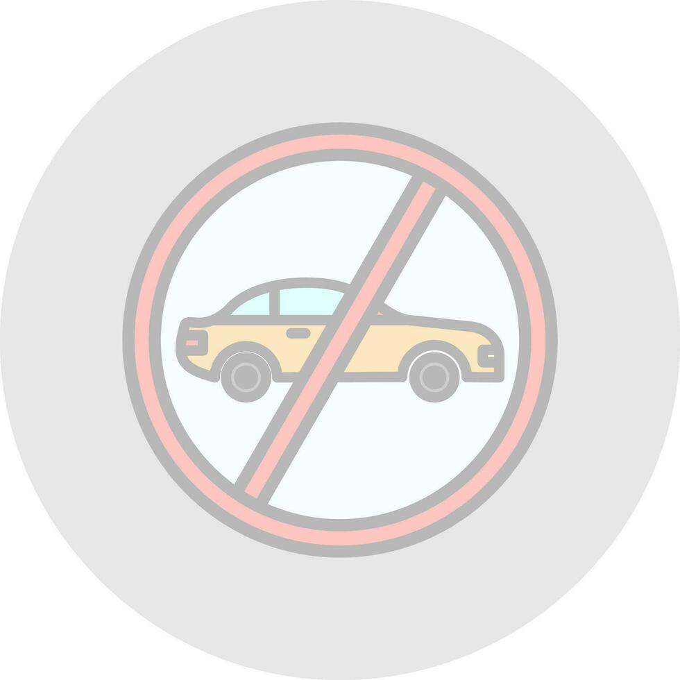 No Overtaking Vector Icon Design