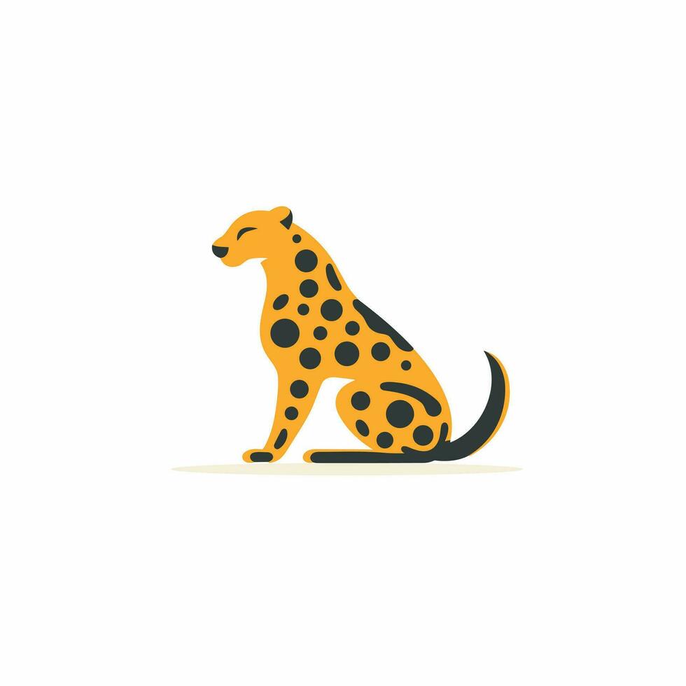 Digital finance filled multicolor logo. Online payment. Internet banking. Cheetah animal. Design element. Created with artificial intelligence. Powerful ai art for corporate branding, fintech startup vector