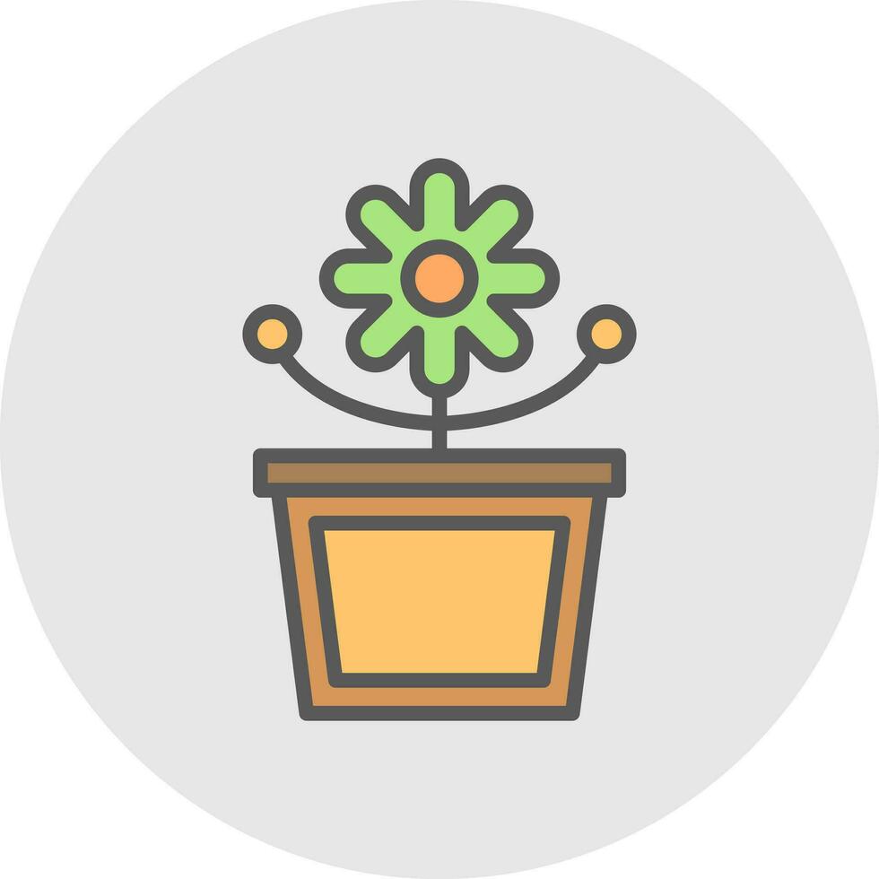 Flower Pot Vector Icon Design