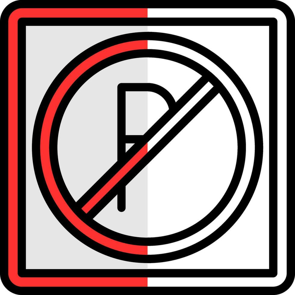 No Parking Vector Icon Design