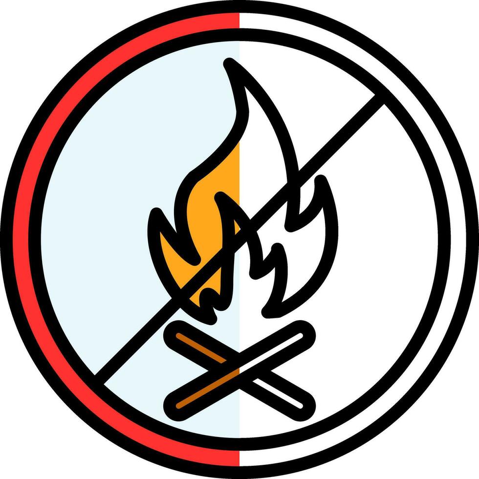 No fuego permitido vector icono diseño