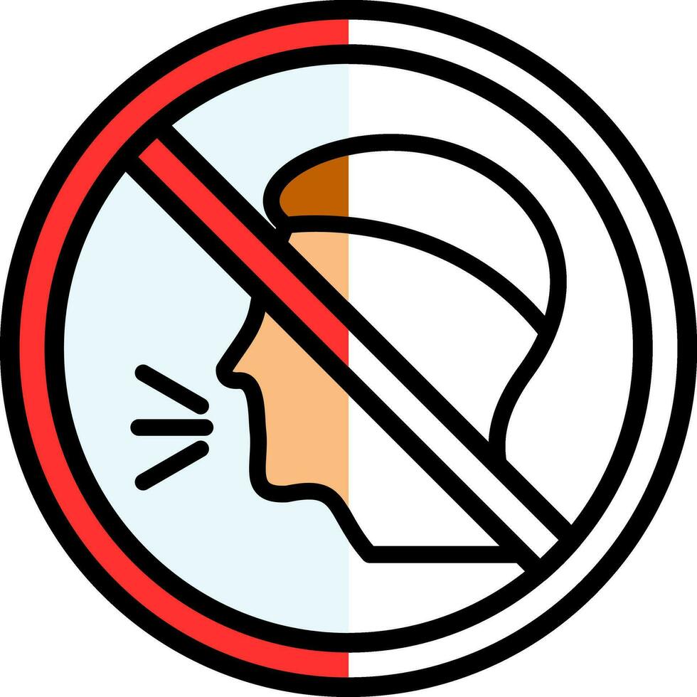 No Talking Vector Icon Design