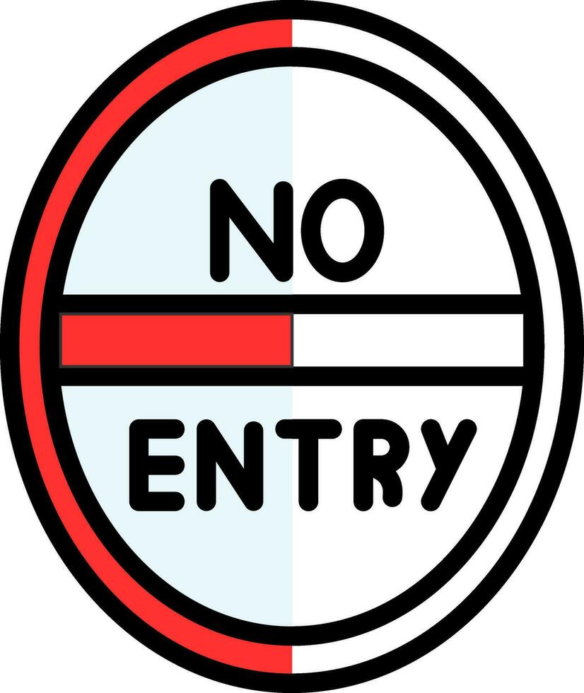 No Entry Vector Icon Design