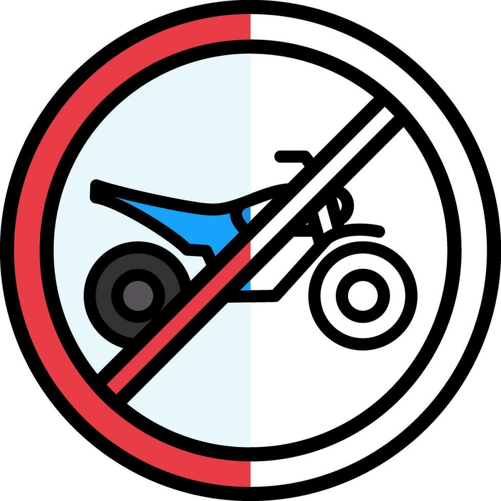 No Bike Vector Icon Design