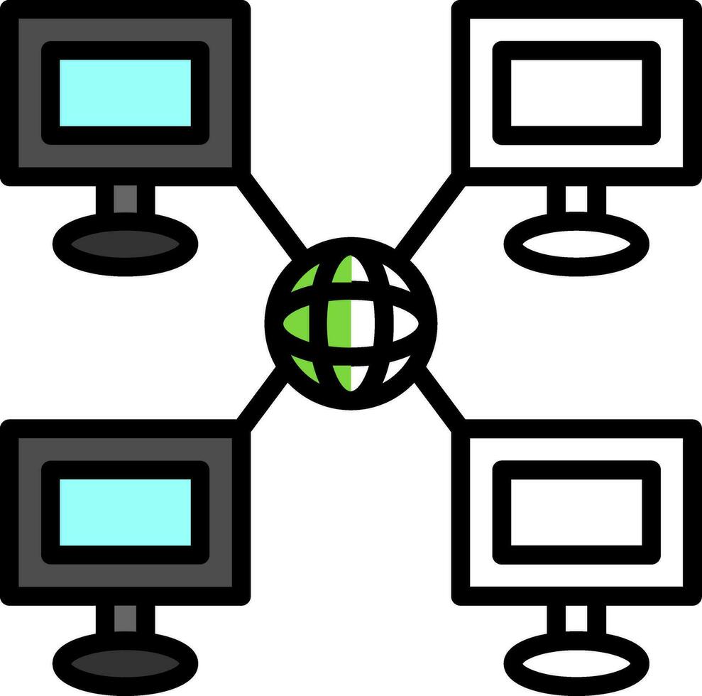 Local network Vector Icon Design