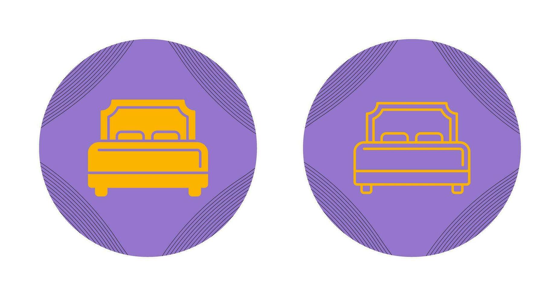 Hotel Bed Vector Icon