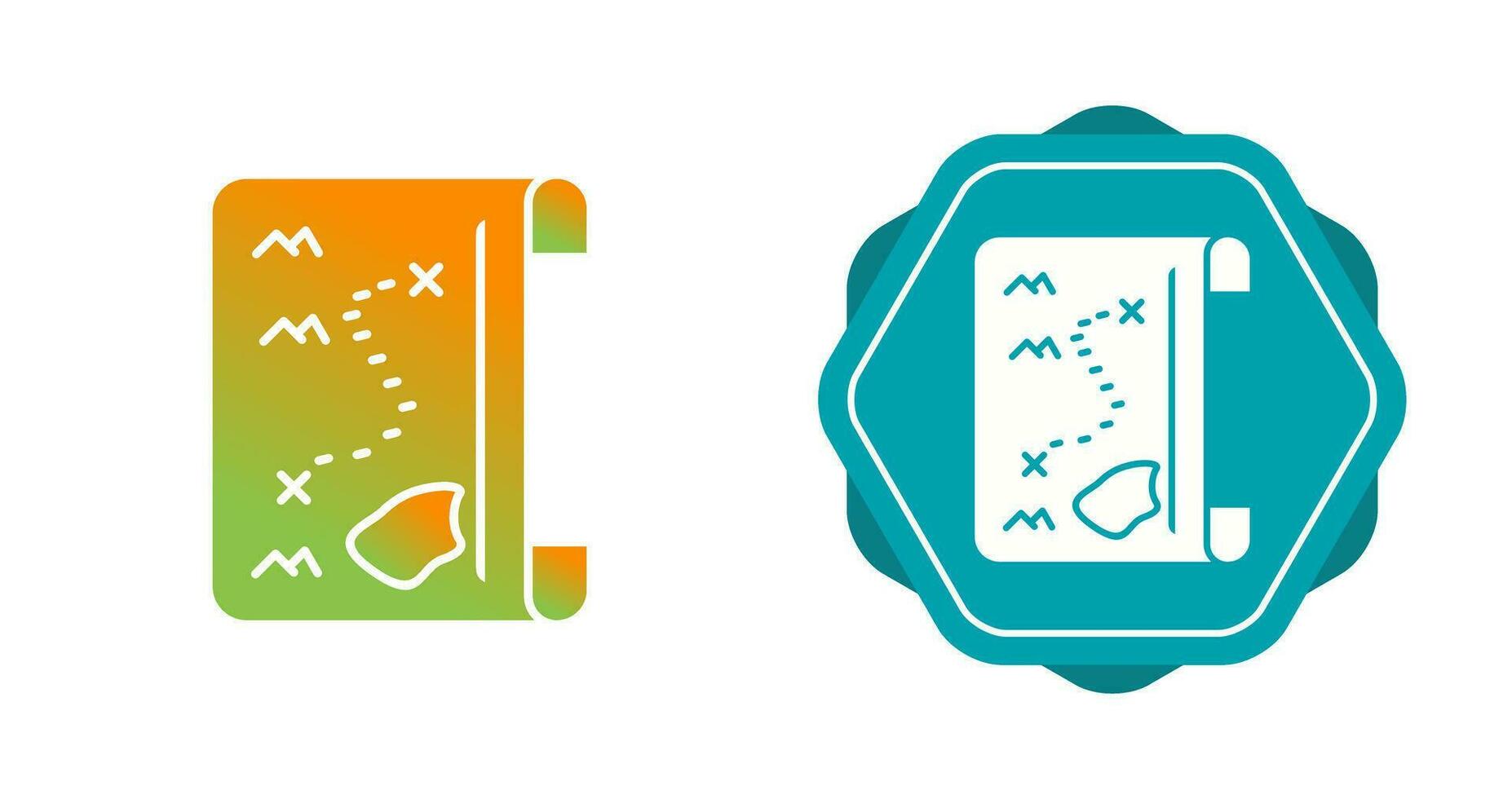 Pirate Map Vector Icon