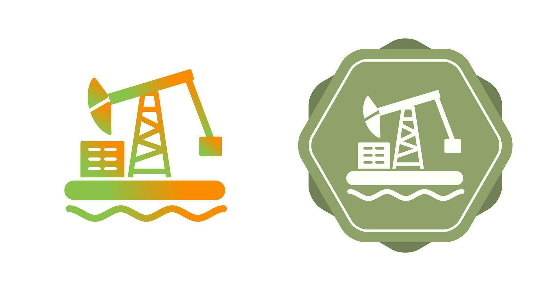 Oil Platform Vector Icon