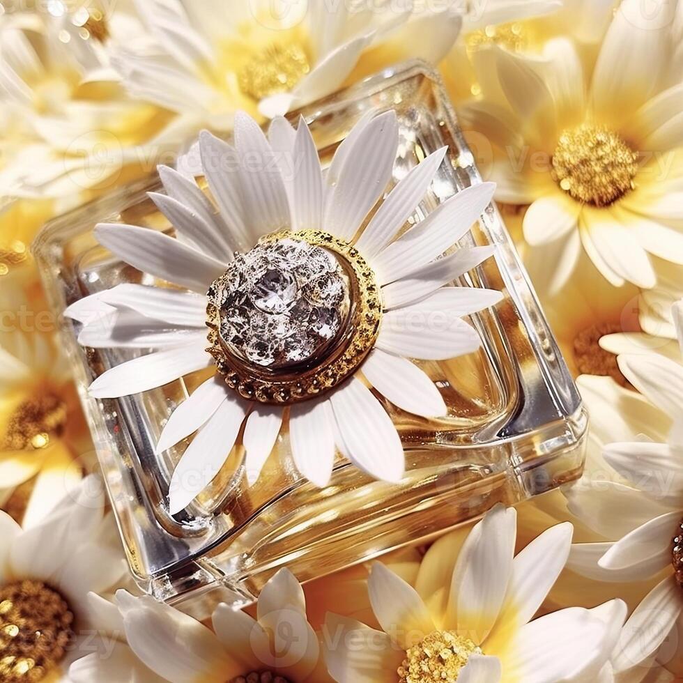 gold perfume bottle photo