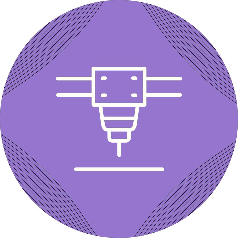 Laser Cutting Machine Vector Icon