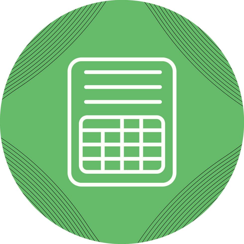 Spreadsheet Vector Icon