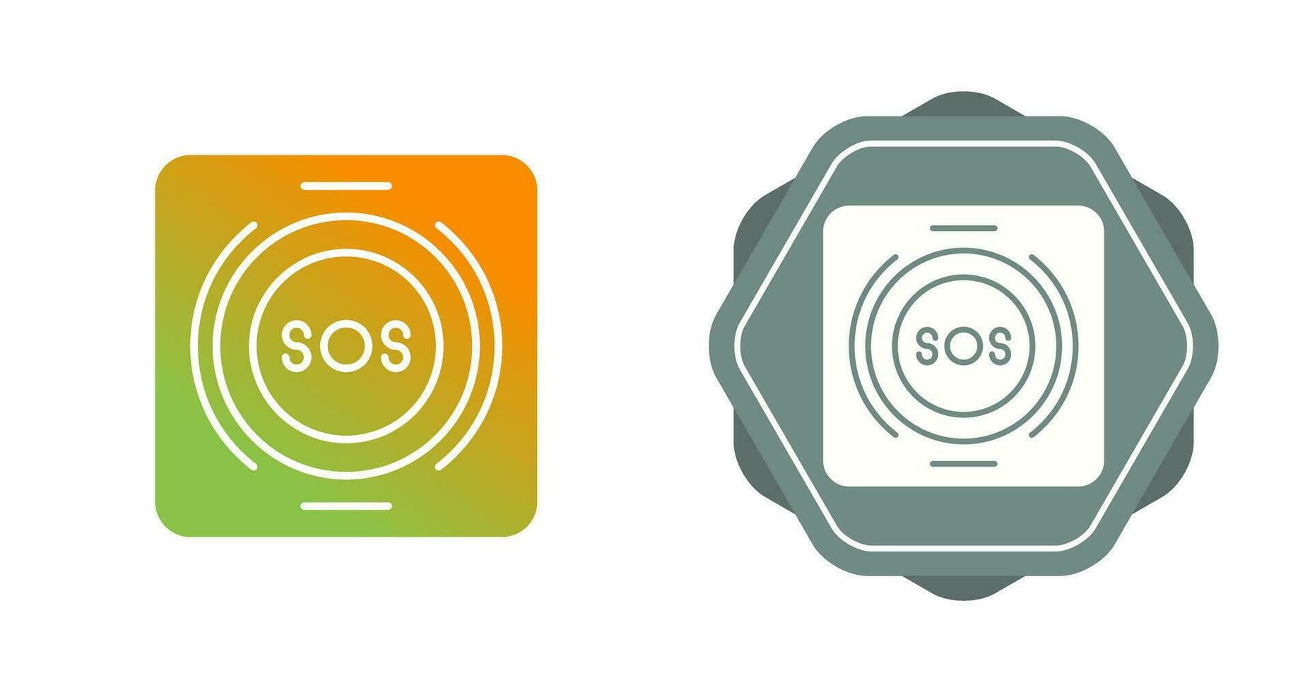 Emergency Button Vector Icon