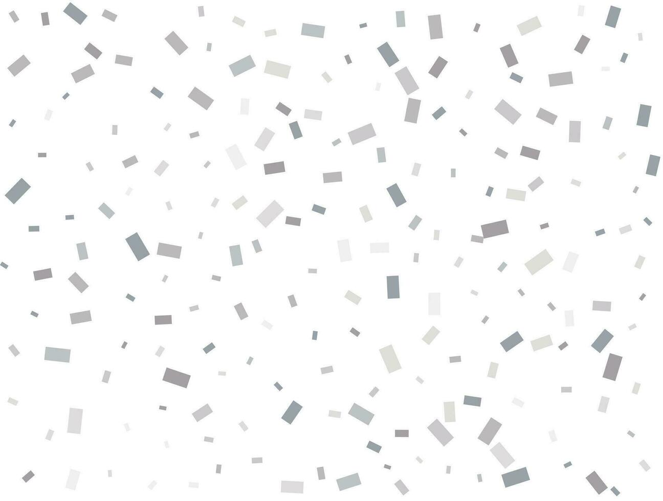 Modern Light silver Rectangular glitter confetti background. White festive texture vector