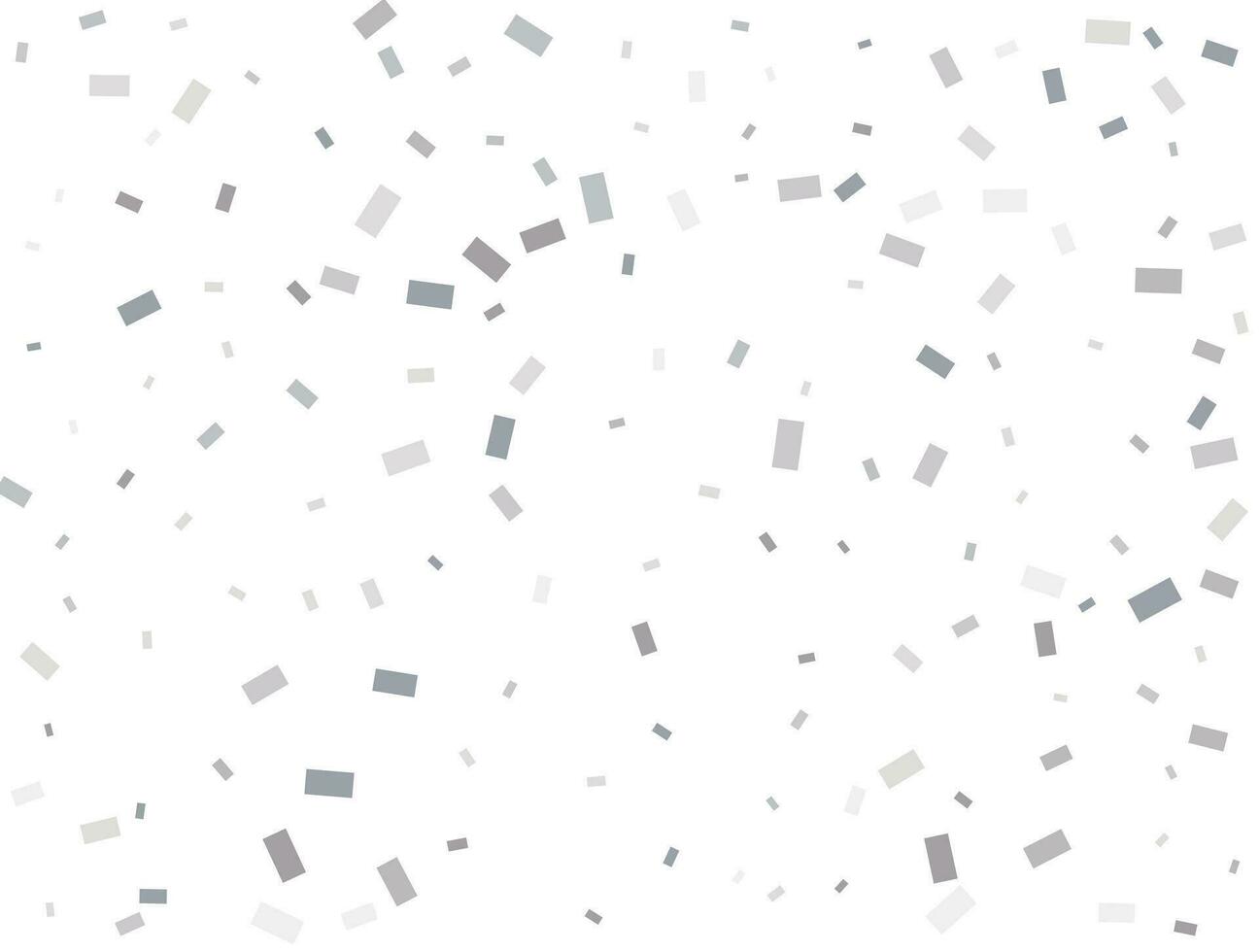 Modern Light silver Rectangular glitter confetti background. White festive texture vector