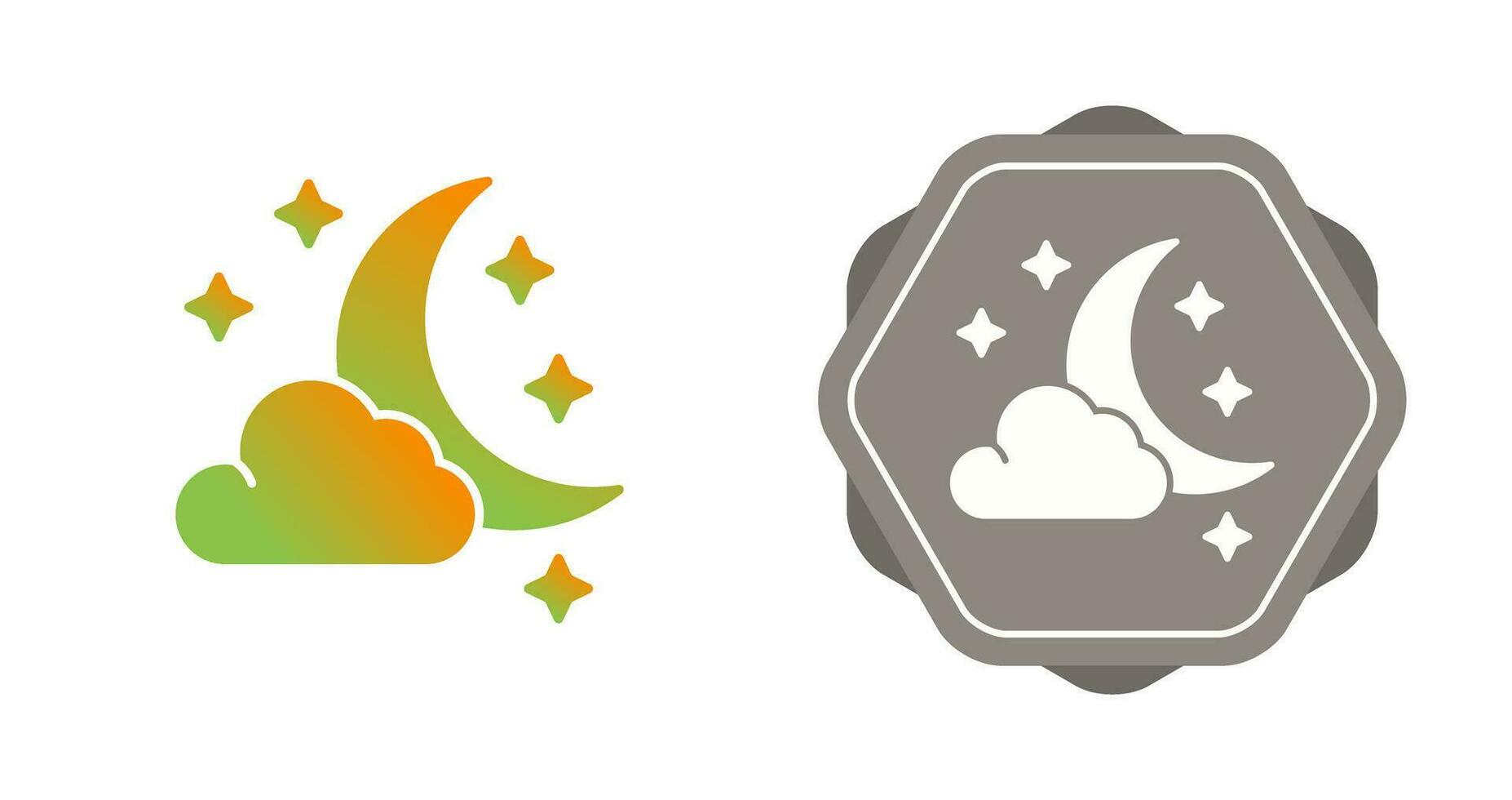 Starry Night Vector Icon
