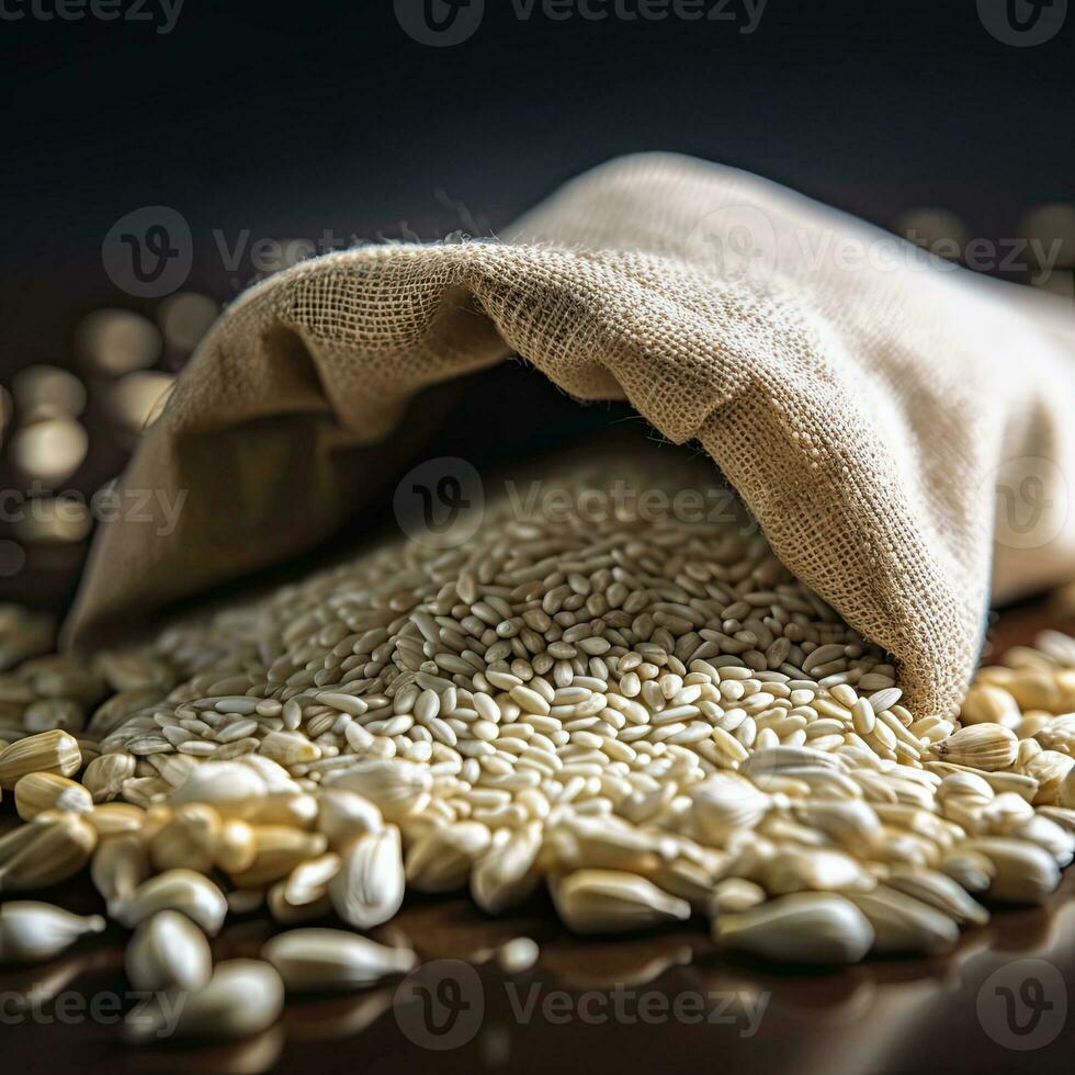 a bag of seeds AI Generative photo