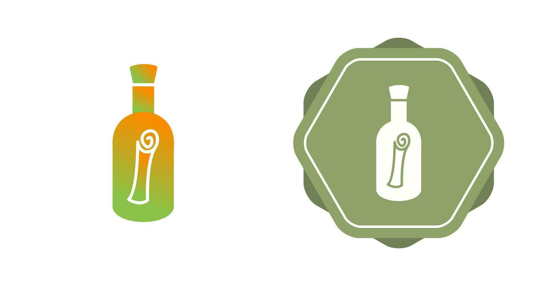 Scroll in Bottle Vector Icon