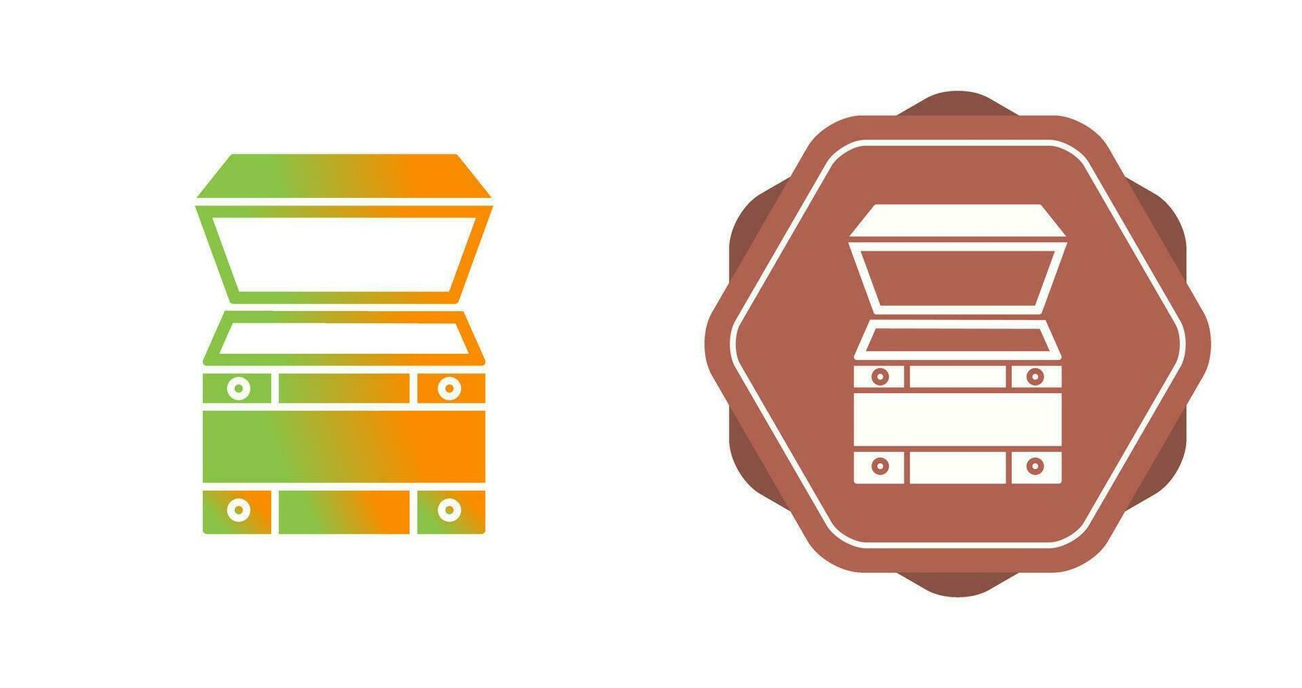 Open Treasure Box Vector Icon