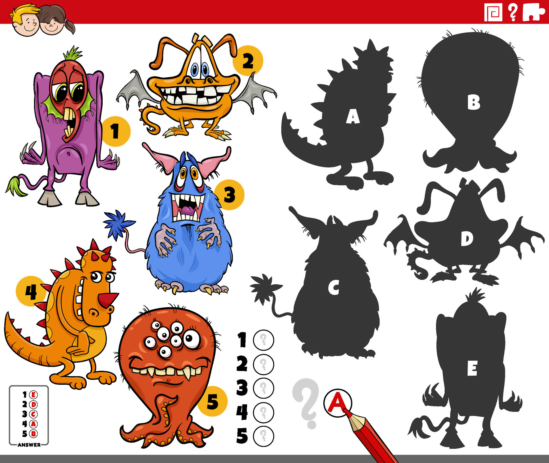 Shadows Game With Cartoon Monsters Characters 28751838 Vector Art At Vecteezy Shadows Game With Cartoon Monsters Characters 28751838 Vector Art At Vecteezy