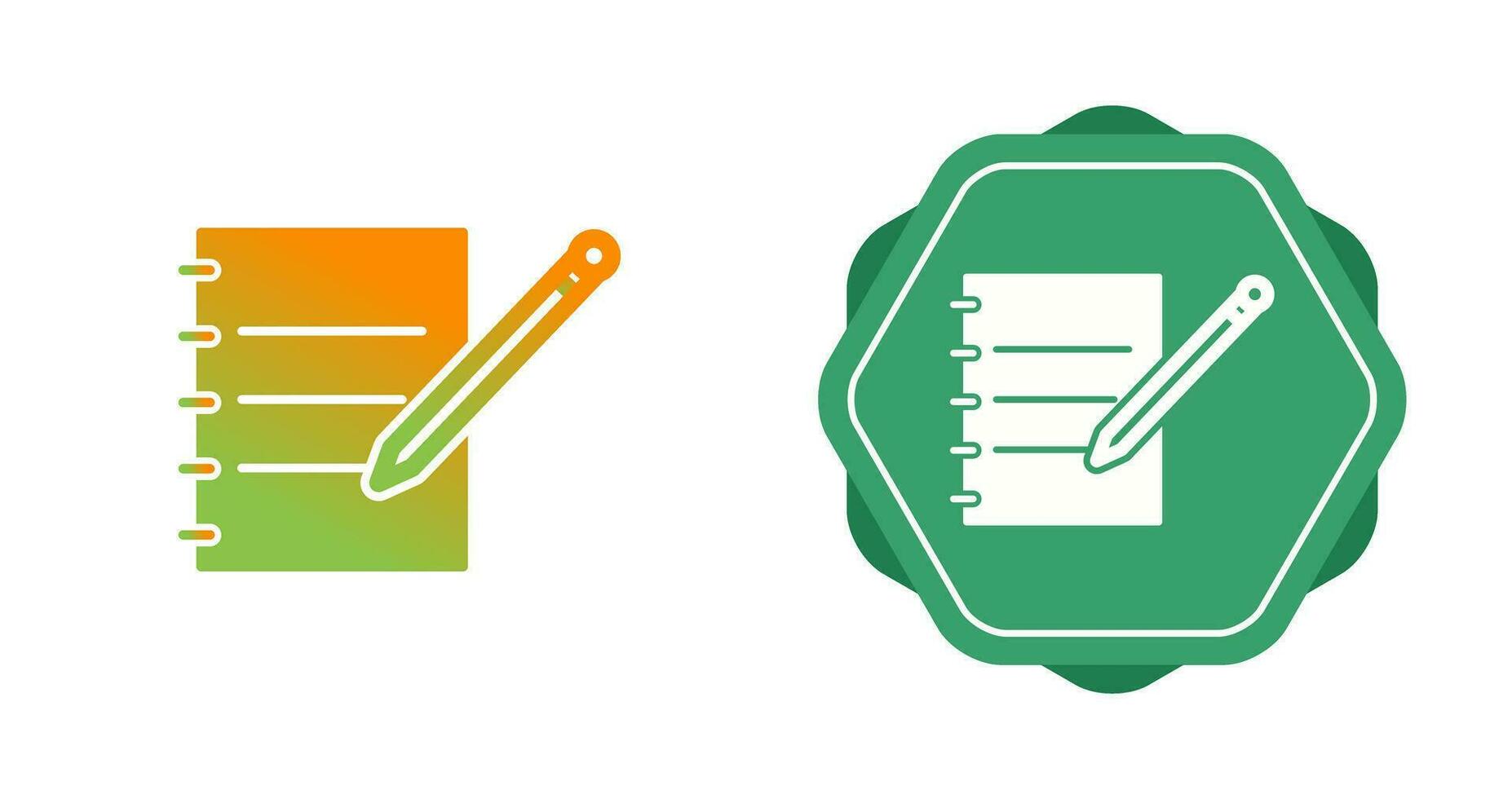 Notebook and Pen Vector Icon