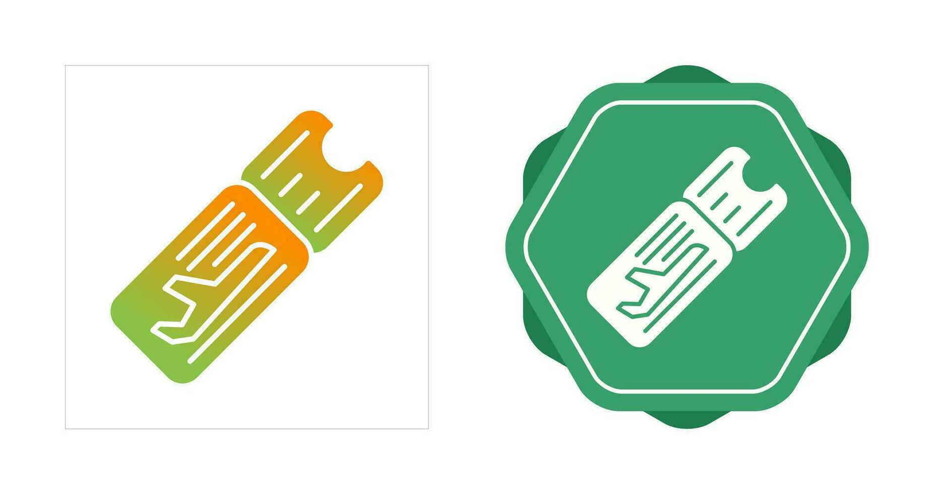 Airplane Ticket Vector Icon