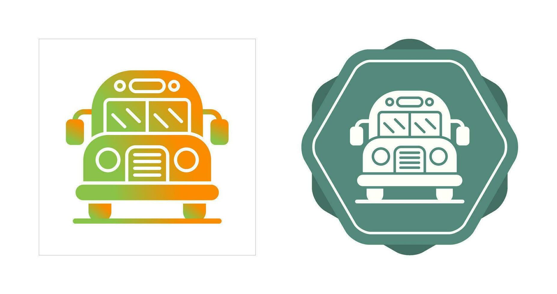 icono de vector de autobús escolar