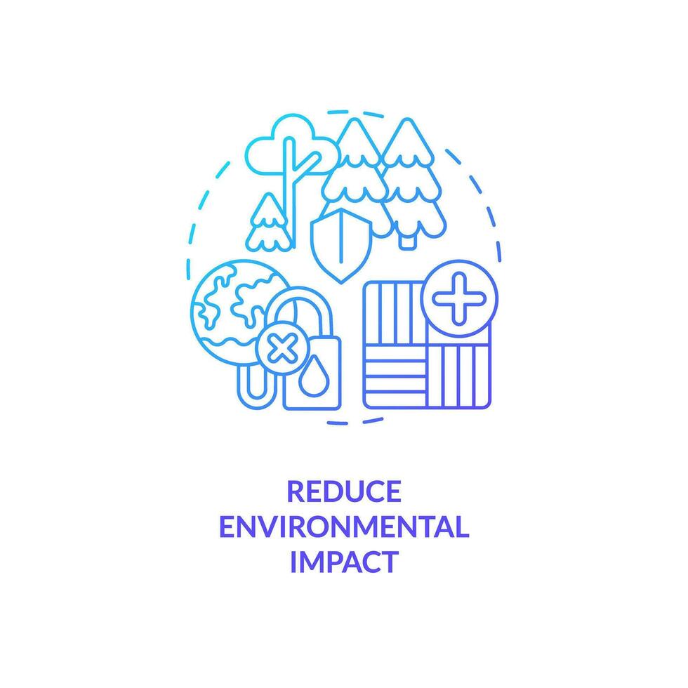 2D gradient reduce environmental impact icon representing vertical farming and hydroponics concept, isolated vector, thin line illustration. vector