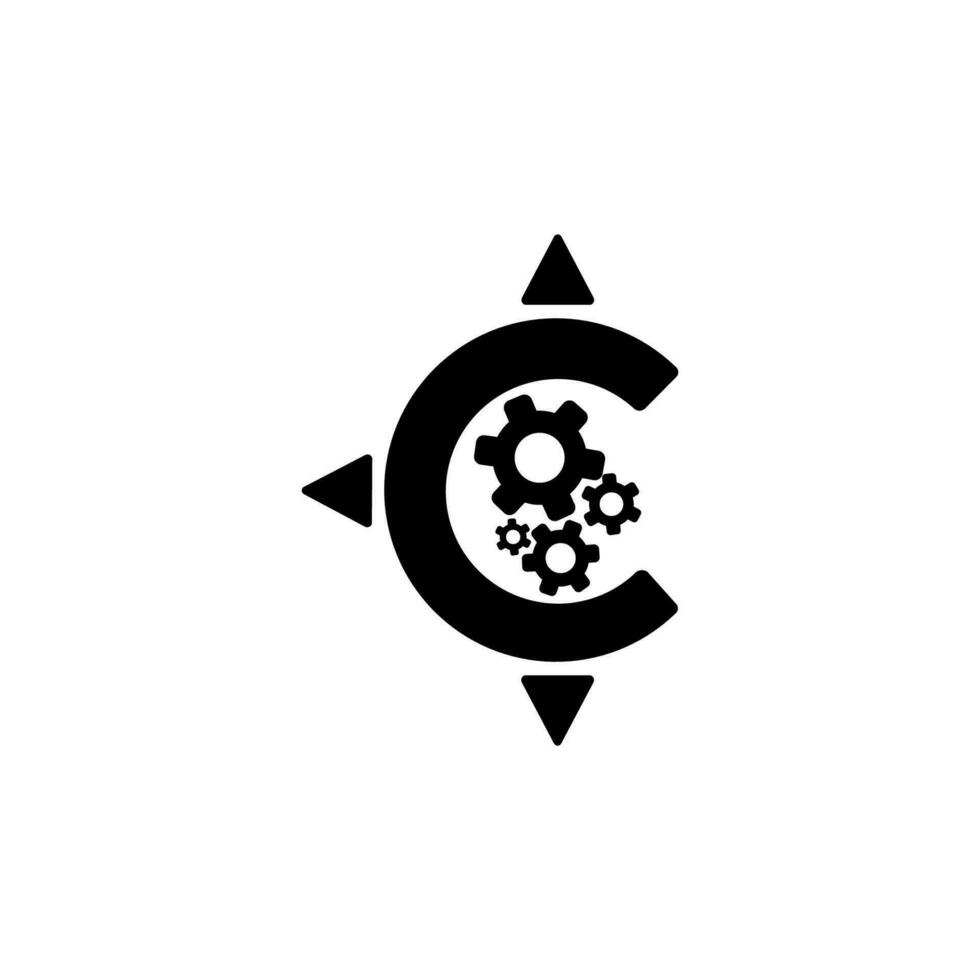 engranaje logo logo icono símbolo diseño modelo. vector