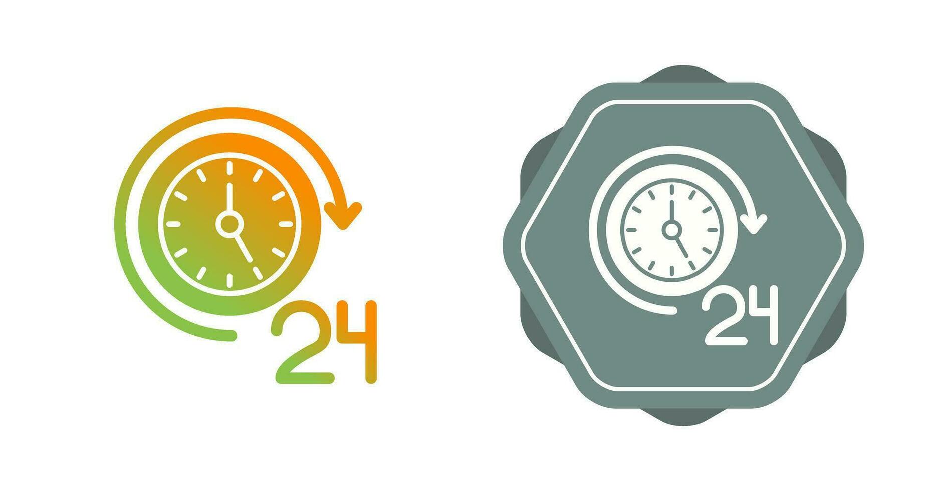 Icono de vector de 24 horas