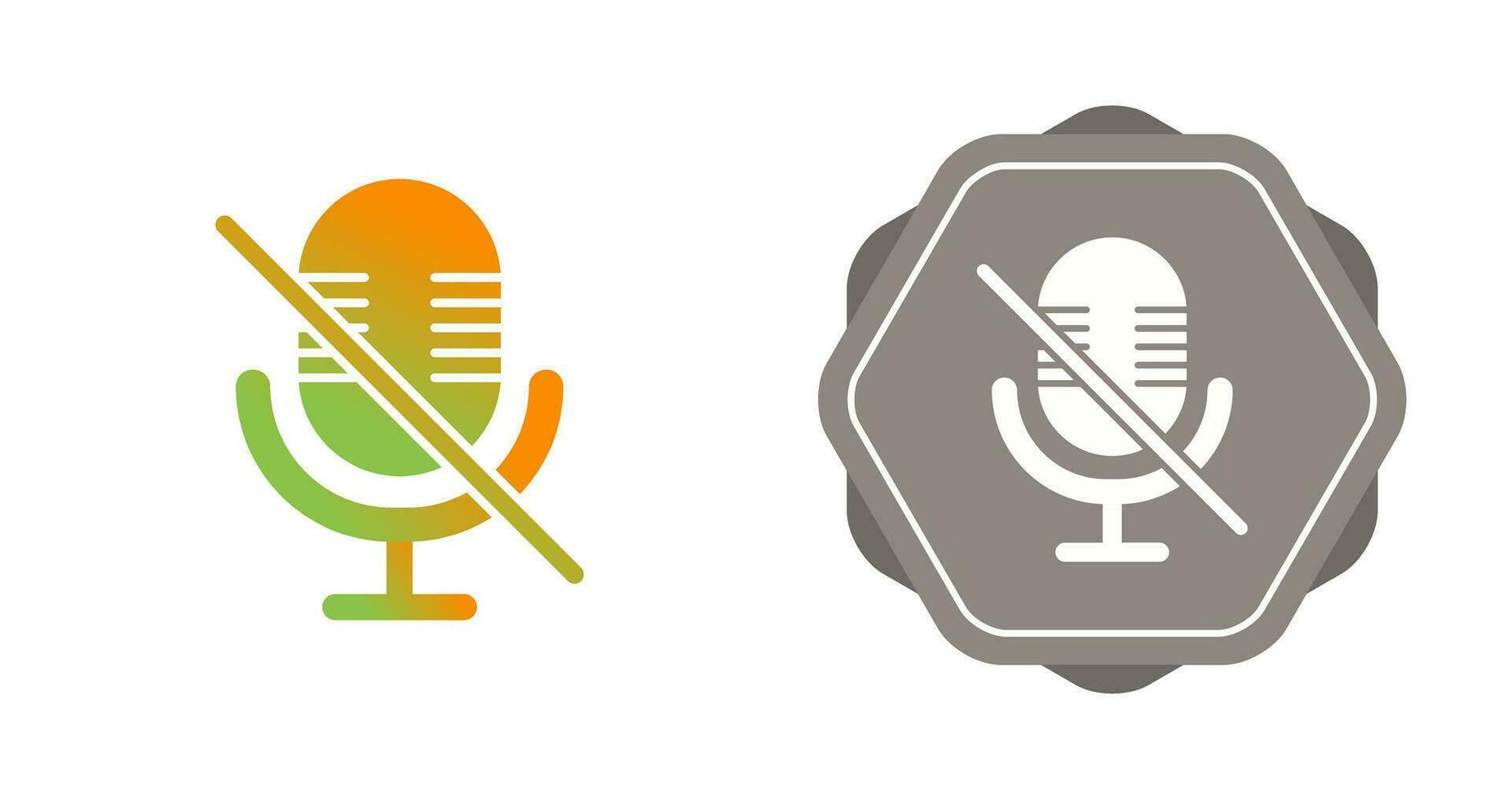 Microphone Mute Vector Icon