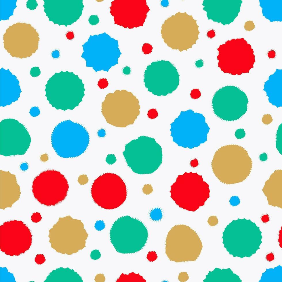 Hand drawn chaotic dots, spots and blobs vector seamless pattern. Endless texture for website, banner, print, card