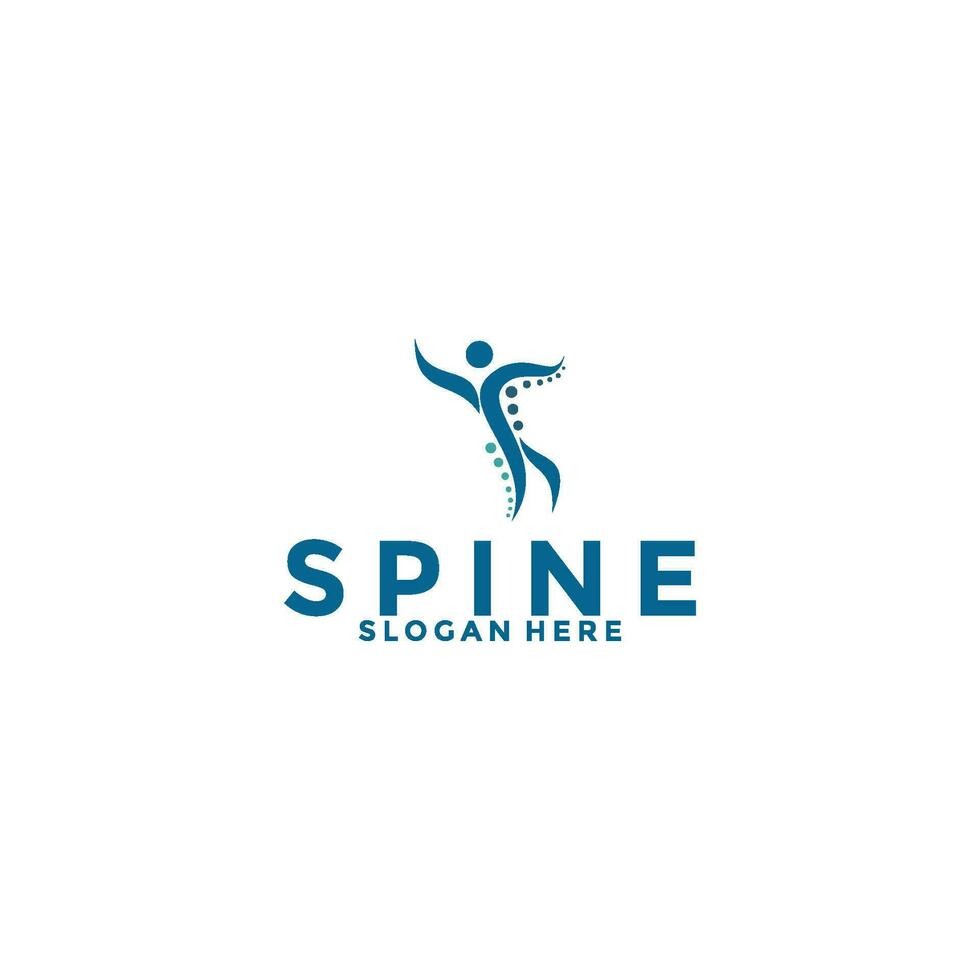 Spine logo design template icon,Chiropractic logo design unique idea concept vector