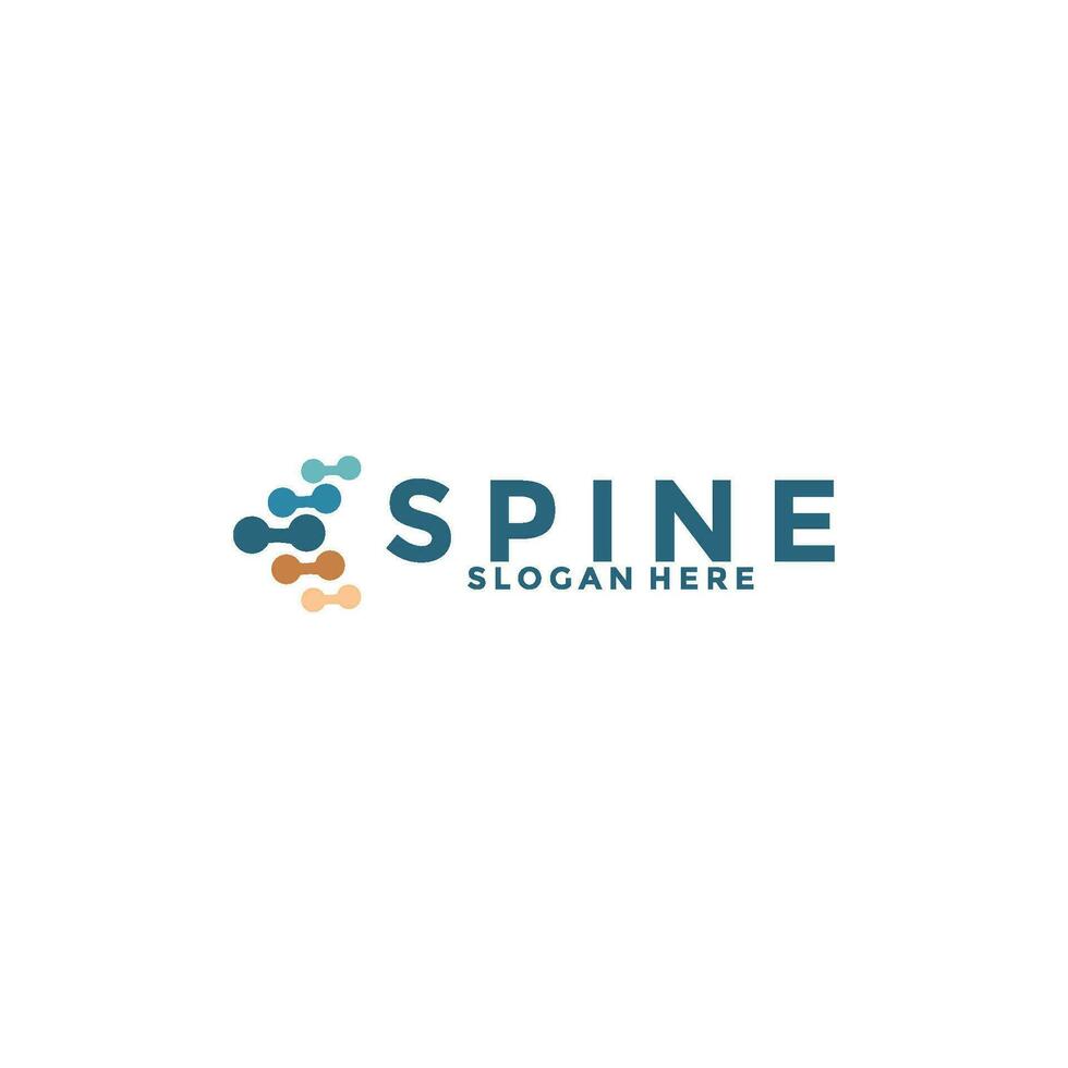 Spine logo design template icon,Chiropractic logo design unique idea concept vector