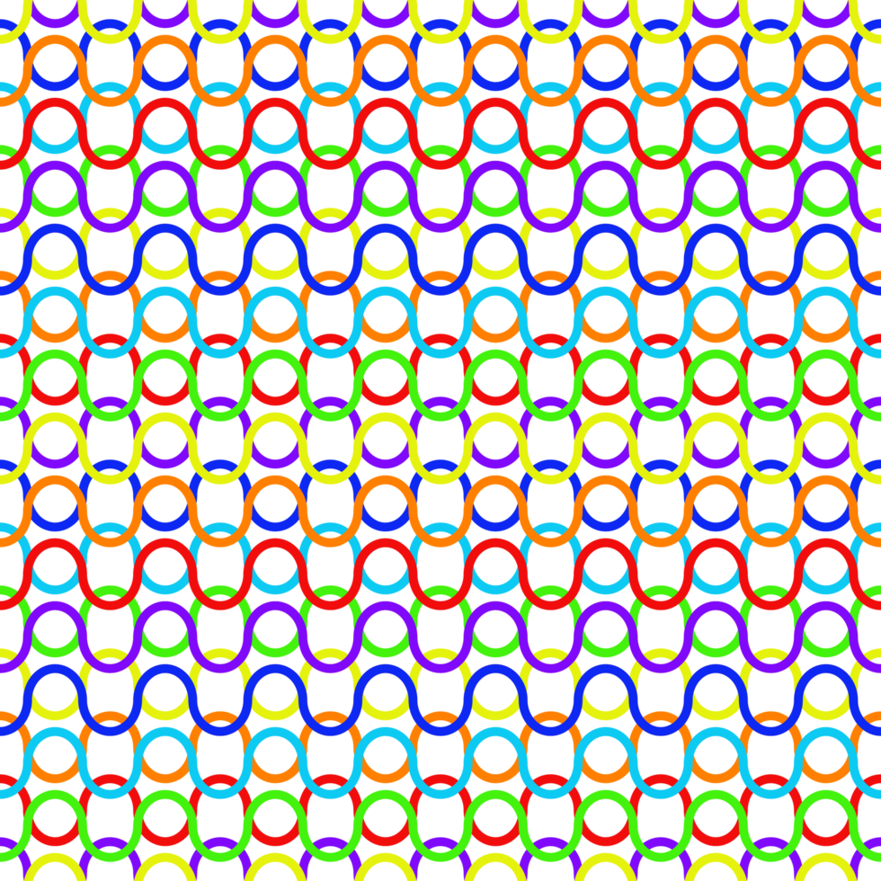 Rainbow background seamless serrated wave line fabric pattern colorful png