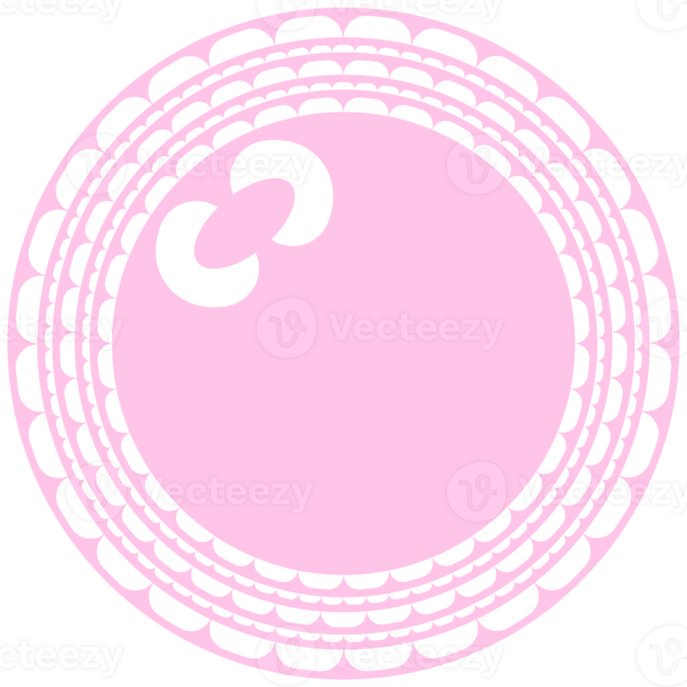 Frame border circle cherry blossom sakura petals cute pink with hair bow png