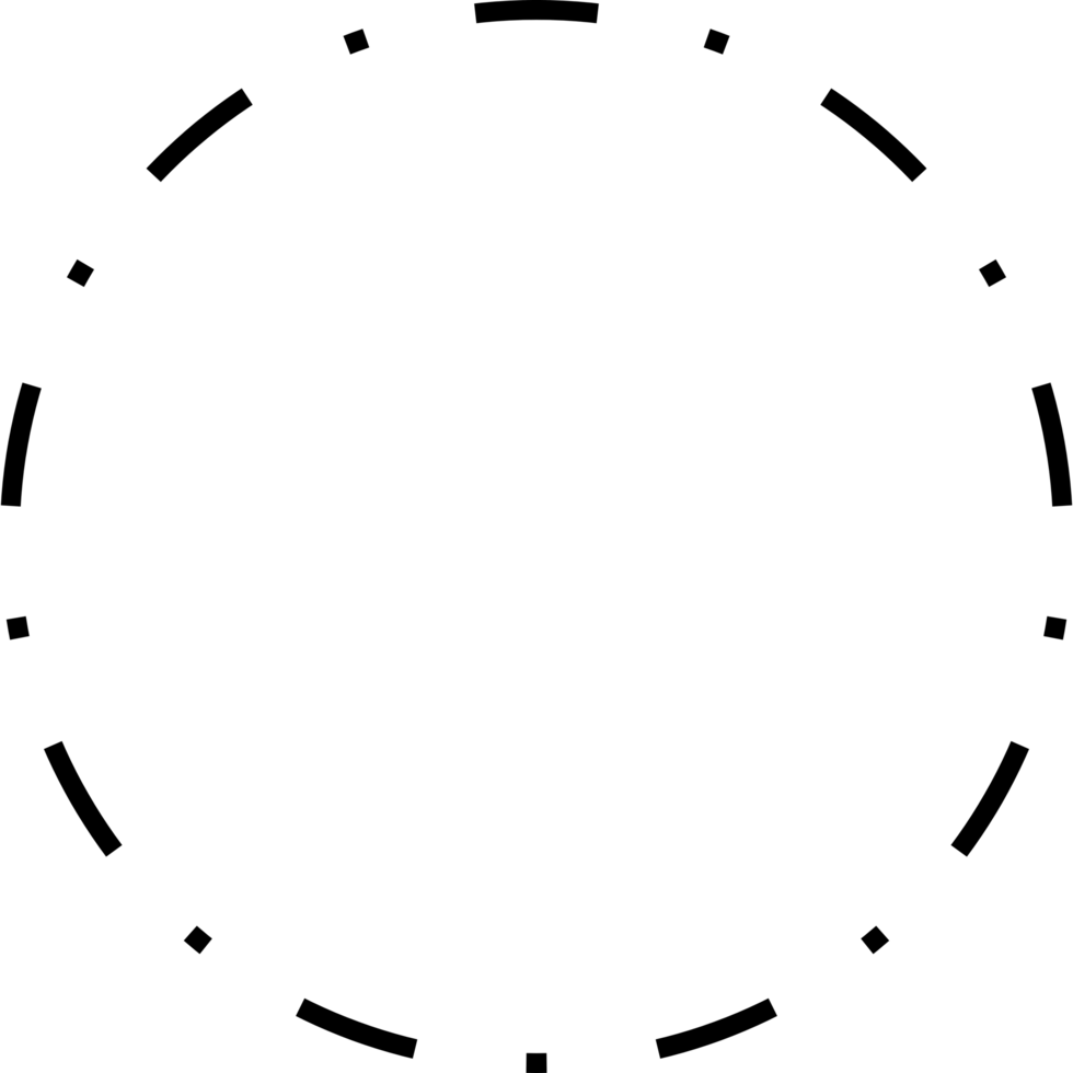 Frame border circle empty for text modern minimal black png