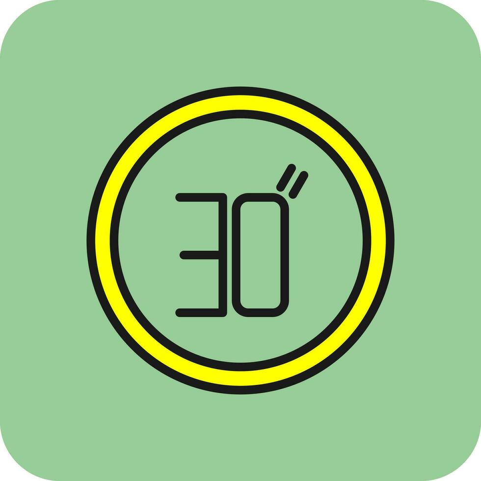 Speed Limit Vector Icon Design