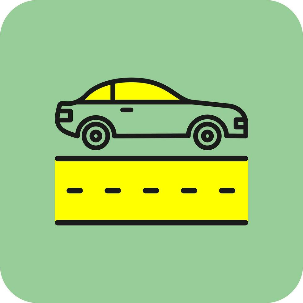 Car Lane Vector Icon Design
