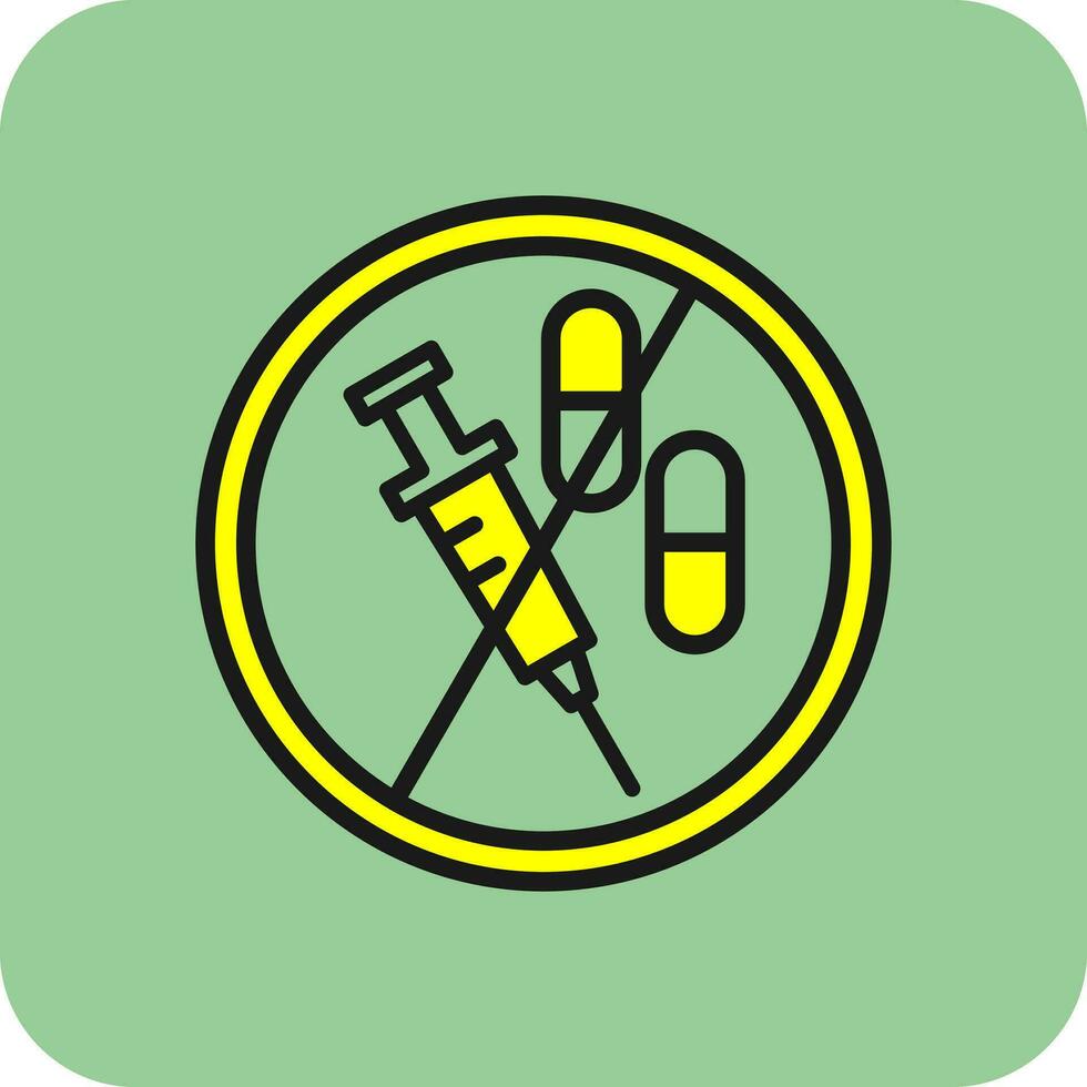 No Drugs Vector Icon Design