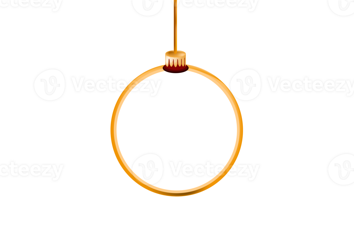 Frame circle ball on New Year Day isolate on transparent background PNG