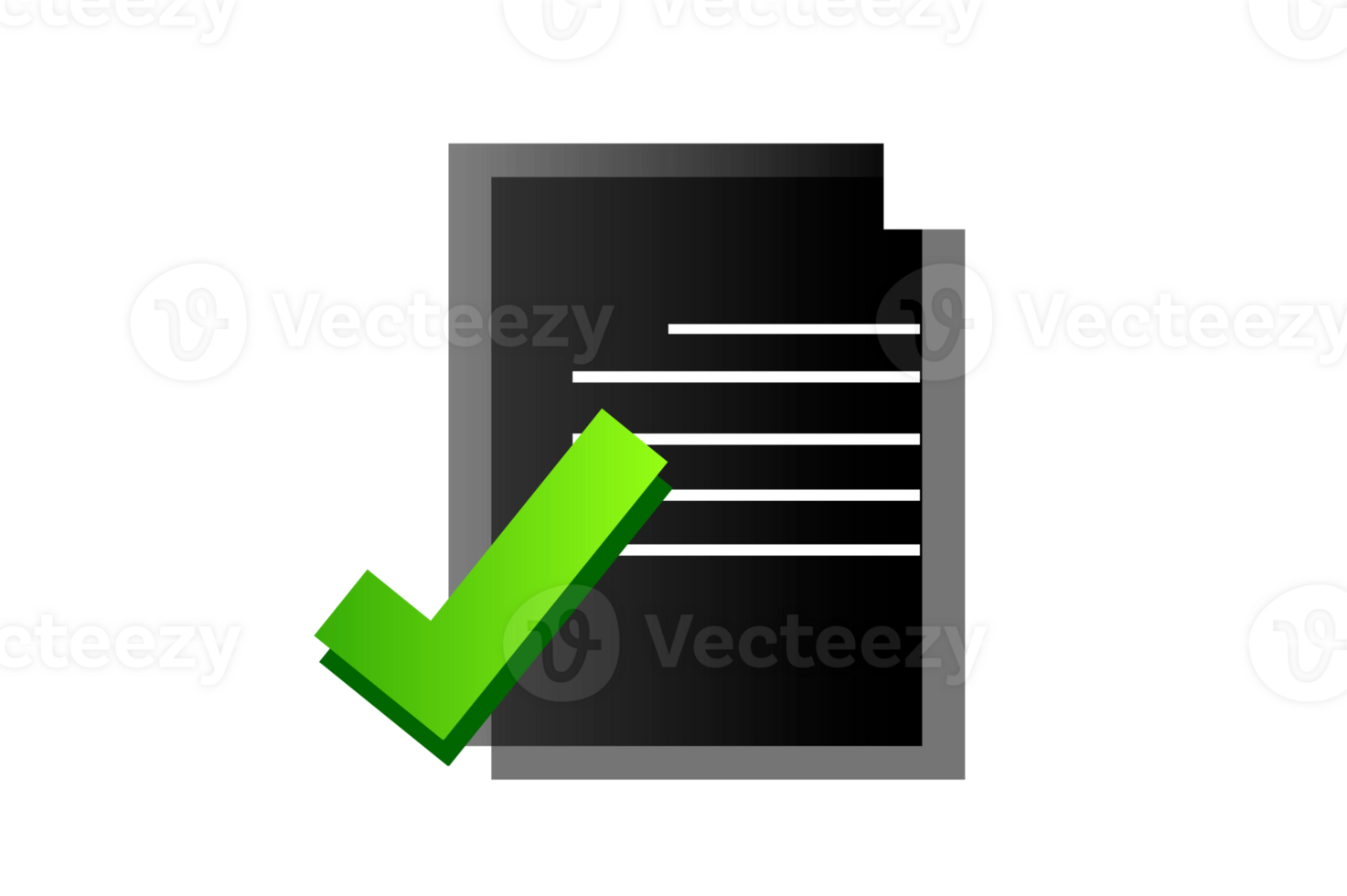 icon file document correct isolate on transparent background PNG file