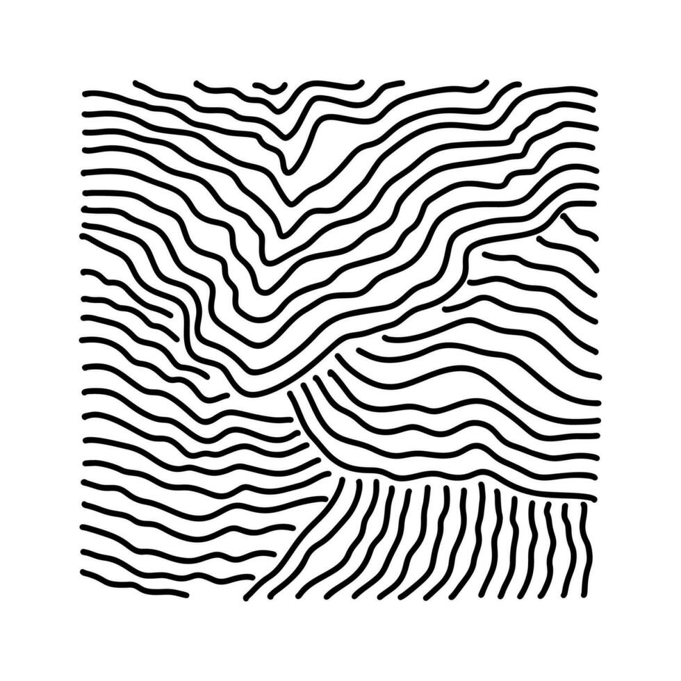 Square aesthetic hand drawn Contemporary printable pattern with abstract Minimal elegant line brush stroke trandy. Boho background in minimalist mid century style vector