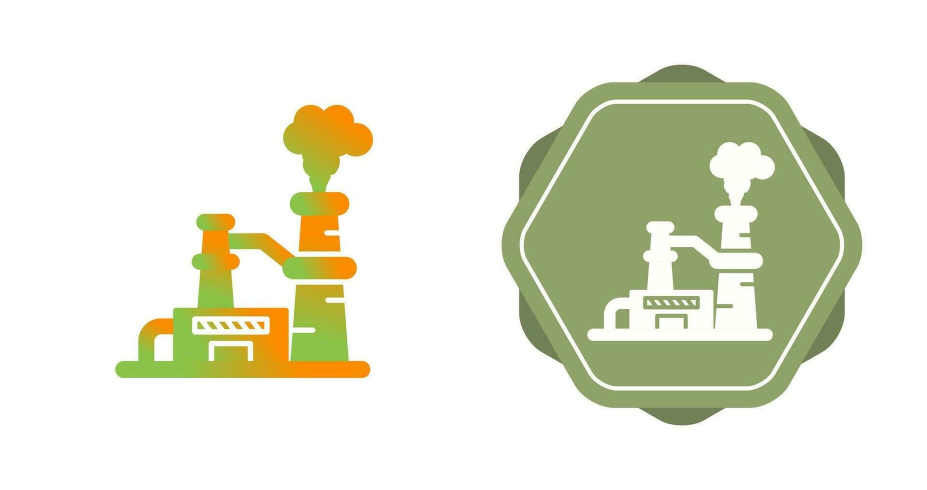 Nuclear Plant Vector Icon