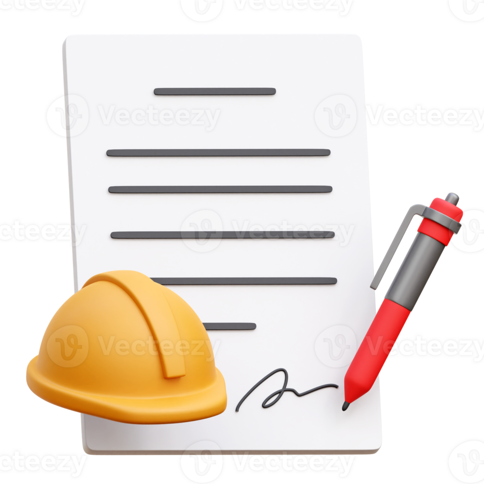 Employment Contract 3d Icon Illustrations png