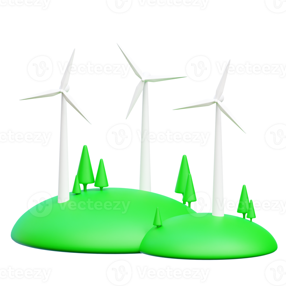 Windmill 3d Icon Illustrations png