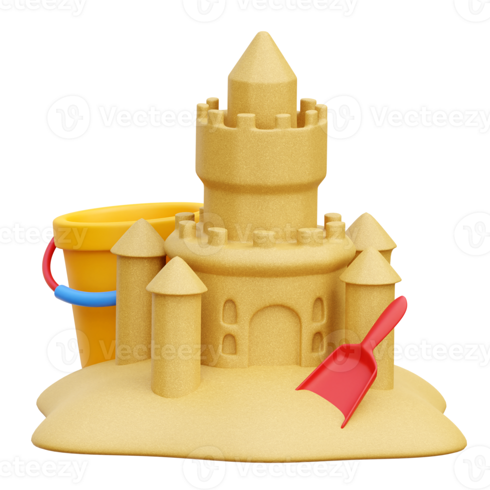 Sand Castle 3d Icon Illustrations png